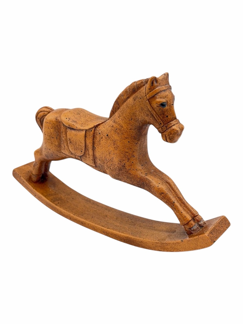 Vintage Rocking Horse Figurine Resin Nursery Decor Rustic Horse Decor